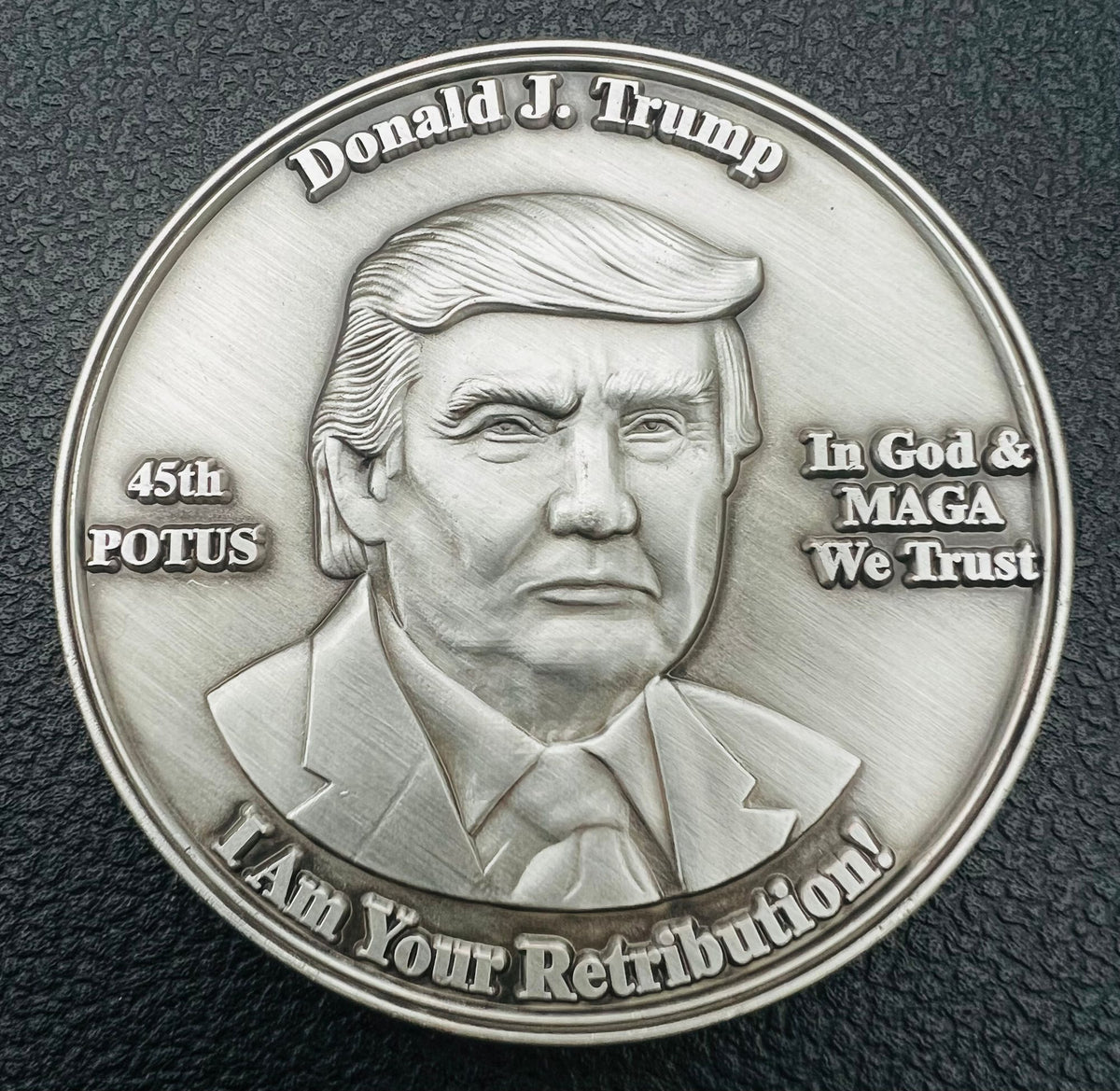 The Antique Silver DJT Coin